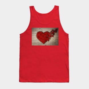 rose heart Tank Top